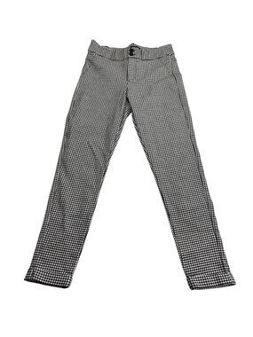 Shinestar Womens Black & White Houndstooth Pull-On Stretch Pants Size S
